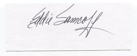 Ed Samcoff Signed Cut Index Card Autographed Baseball Signature 1951 Athletics