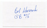 Bob Skoronski Signed 3x5 Index Card Autographed NFL Football Green Bay Packers