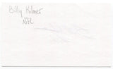 Billy Kilmer Signed 3x5 Index Card Autographed NFL Football Washington CFHOF