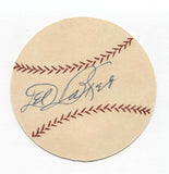 Del Baker Signed Paper Baseball Autographed Signature Boston Red Sox