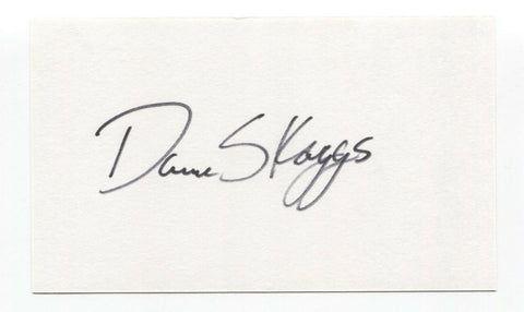 Dave Skaggs Signed 3x5 Index Card Baseball Autographed Signature