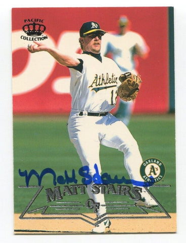 1998 Pacific Matt Stairs Signed Card MLB Baseball Autographed AUTO #174