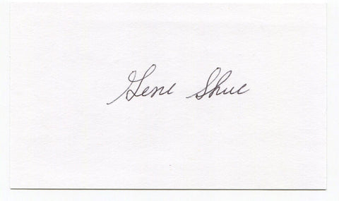 Gene Shue Signed 3x5 Index Card Autographed NBA Basketball New York Knicks