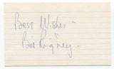 Bill Rigney Signed 3x5 Index Card Baseball Autographed Signature