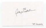 Gordy Windhorn Signed 3x5 Index Card Autographed Baseball MLB New York Yankees