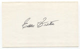 Eddie Fisher Signed 3x5 Index Card Baseball Autographed Signature