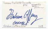 Graham Coffeng Signed 3x5 Index Card Autographed Signature Actor Arrow