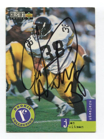 1996 Upper Deck Jon Witman Signed Card Football Autograph NFL AUTO #U56