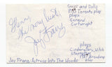 Joy Franz Signed 3x5 Index Card Autographed Signature Actress Into The Woods