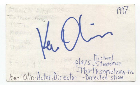 Ken Olin Signed 3x5 Index Card Autograph Actor Director This Is Us