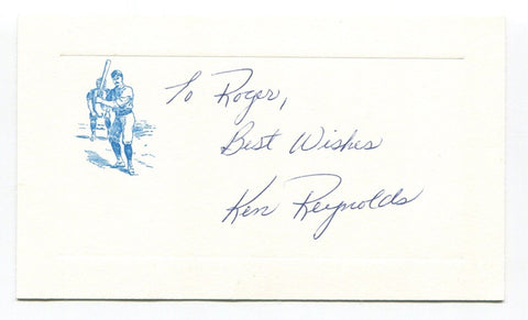 Ken Reynolds Signed Card Autograph Baseball MLB Roger Harris Collection