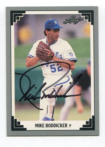 1991 Leaf Mike Boddicker Signed Card Baseball MLB Autographed AUTO #330