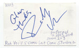 Rich Vos Signed 3x5 Index Card Autograph Signature Actor Comedian