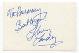 Karen Landry Signed 4x6 Index Card Autographed Signature Star Trek TNG