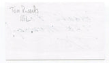 Tom Runnels Signed 3x5 Index Card Autographed NFL Football Washington Redskins