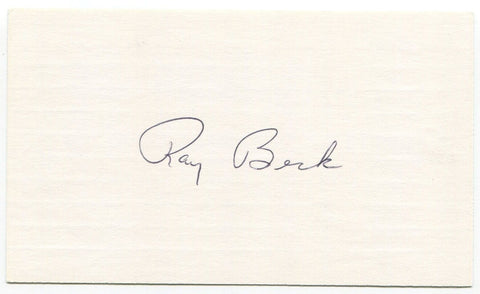 Ray Beck 3x5 Index Card Autographed Signature New York Giants NFL