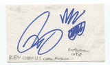 Rudy Coby Signed Index 3x5 Card Autographed Signature Comedian Magician Labman