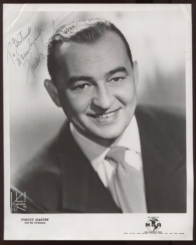 Freddy Martin  Signed 8x10 Photo Autographed Vintage AUTO Signature ORCHESTRA 