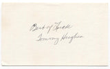 Tommy Hughes Signed 3x5 Index Card Baseball Autographed Signature 