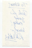 Rita DeMontis Signed 3x5 Index Card Autographed Canadian Chef Cooking 
