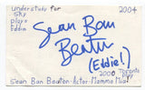 Sean Ban Beaton Signed 3x5 Index Card Autographed Actor Monster Warriors