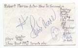 Robert Morse Signed 3x5 Index Card Autographed Signature Mad Men