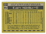 1990 Topps Gary Mielke Signed Card Baseball Autographed AUTO #221