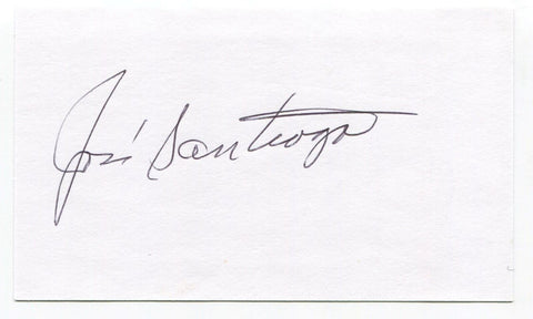Joe Santiago Signed 3x5 Index Card Autographed MLB Baseball Boston Red Sox