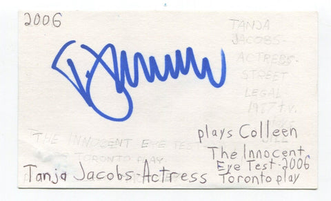 Tanja Jacobs Signed 3x5 Index Card Autographed Actress Loser Movie