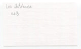 Len Whitehouse Signed 3x5 Index Card Autograph Baseball MLB 1981 Texas Rangers