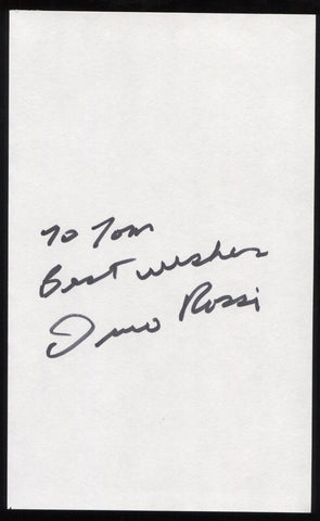 Dino Rossi Signed Book Page Cut Autographed Cut Signature 