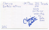 Charissa Bertels Signed 3x5 Index Card Autographed Actress If/Then