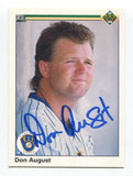 1990 Upper Deck Don August Signed Card Baseball MLB Autograph AUTO #514