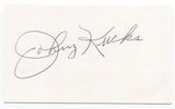 Johnny Kuck Signed 3x5 Index Card Autographed Baseball MLB New York Yankees