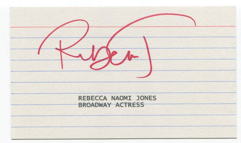 Rebecca Naomi Jones Signed 3x5 Index Card Autographed Signature Actress