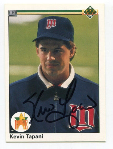 1990 Upper Deck Kevin Tapani Signed Card Rookie RC Baseball Autographed AUTO #87