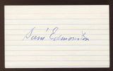 Sam Edmonston Signed 3x5 Index Card Autographed Vintage Baseball Signature