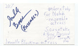 Jewelle Blackman Signed 3x5 Index Card Autographed Signature Actress Singer