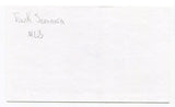 Frank Seminara Signed 3x5 Index Card Autographed MLB New York Mets