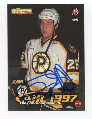 1997 Split Second Elias Abrahamsson Signed Card Hockey NHL Autograph AUTO #25