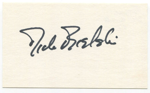 Dick Bielski Signed 3x5 Index Card Autographed Philadelphia Eagles Pro Bowl