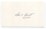 Van T. Barfoot Signed 3x5 Index Card Autographed Signature WWII Medal of Honor