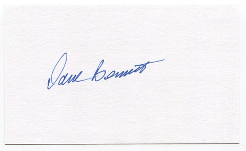 Dave Bennett Signed 3x5 Index Card Autographed Philadelphia Phillies Debut 1964