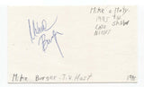 Michael Burger Signed 3x5 Index Card Autographed Signature Actor Comedian Host