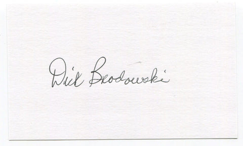 Dick Brodowski Signed 3x5 Index Card Autographed MLB Baseball Boston Red Sox