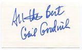 Gail Goodrich Signed 3 x 5 Index Card Autographed NBA Los Angeles Lakers HOF