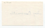 Tony Cuccinello Signed 3x5 Index Card Baseball Autographed Signature