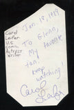 Carol Leifer Signed Cut 3x5 Index Card Autographed Signature Actress Comedian