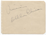 Vivian Della Chiesa Signed Album Page Autographed Signature Singer