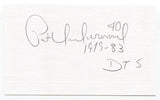 Pat Underwood Signed 3x5 Index Card Autograph Baseball MLB '79 Detroit Tigers